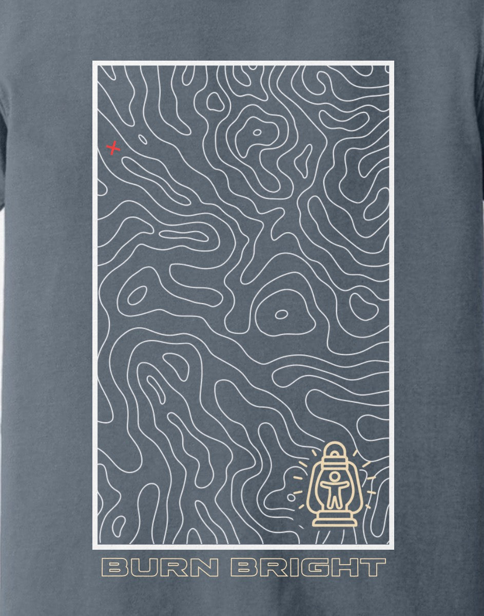 Find Your Path Topo Map Tee