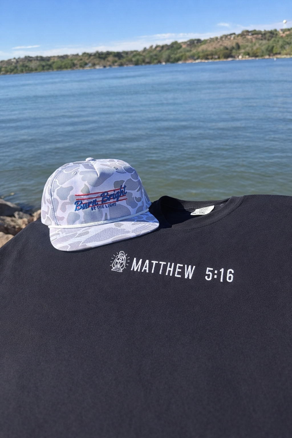 Burn Bright “Be the Light” White Camo Hat