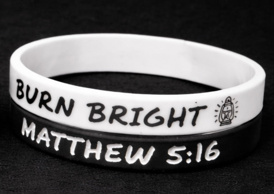 Burn Bright Bracelet – 2 Pack (Black & White