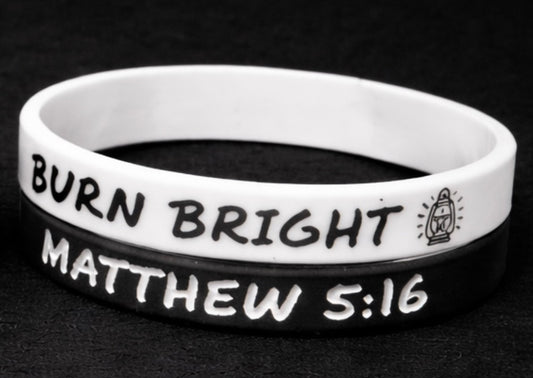 Burn Bright Bracelet – 2 Pack (Black & White